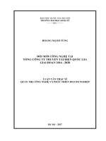 Đổi mới công nghệ tại tổng công ty truyền tải điện quốc gia giai đoạn 2016  2020  luận văn ths  chuyên ngành quản trị công nghệ và phát triển doanh nghiệp 