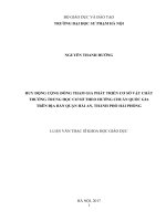 Huy động cộng đồng tham gia phát triển cơ sở vật chất trường trung học cơ sở theo hướng chuẩn quốc gia trên địa bàn quận hải an, thành phố hải phòng 