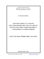 Tổng hợp, nghiên cứu, thăm dò hoạt tính sinh học phức chất của một số nguyên tố đất hiếm với hỗn hợp phối tử l tryptophan và o phenantrolin 
