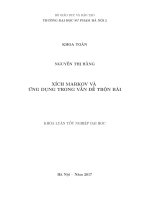 Xích markov và ứng dụng trong vấn đề trộn bài 