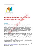 Quyết định chiều dài làm việc và cách xác định điểm chóp cuối cùng