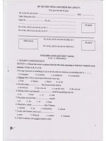 Đề thi công chức viên chức môn Tiếng anh