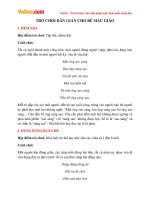 Một số trò chơi dân gian cho trẻ mầm non 