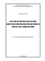 Rèn luyện cho sinh viên đại học sư phạm ngành toán kĩ năng ứng dụng công nghệ thông tin trong dạy học ở trường phổ thông