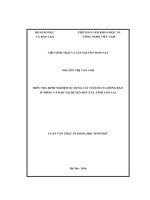 Điều tra kinh nghiệm sử dụng cây có ích của đồng bào dân tộc H’Mông và Dao của huyện Bát Xát tỉnh Lào Cai (LV thạc sĩ)