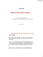 bài giảng khái niệm về rủi ro môi trường