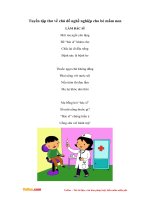 Tuyển tập thơ về chủ đề nghề nghiệp cho bé mầm non 