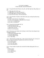 Câu hỏi trắc nghiệm ôn tập môn tin học thi tuyển công chức