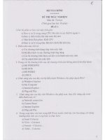 Đề thi tuyển dụng công chức môn môn tin học