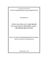 Nâng cao năng lực cạnh tranh của Ngân hàng TMCP Đông Nam Á  Chi nhánh Thái Nguyên (LV thạc sĩ)