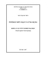 Ôtômát hữu hạn và ứng dụng 