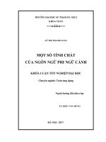 Một số tính chất của ngôn ngữ phi ngữ cảnh 