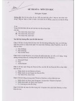 Đề thi tuyển dụng công chức môn môn tin học