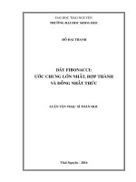Dãy fibonacci ước chung lớn nhất, hợp thành và đồng nhất thức 