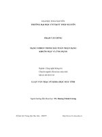 Mạng nơron trong bài toán nhận dạng khuôn mặt và ứng dụng (LV thạc sĩ)