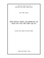 Bất đẳng thức muirhead và một số vấn đề liên quan 