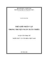 Thế giới nhân vật trong truyện ngắn xuân thiều 