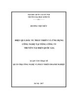Efficiency of development investment and application technology in national power transmission corporation 