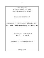 Nâng cao vị trí của mặt hàng da giầy việt nam trong chuỗi giá trị toàn cầu tomtat hoangthiphuonglan 