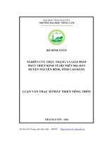 Nghiên cứu thực trạng và giải pháp phát triển kinh tế hộ trên địa bàn huyện Nguyên Bình, tỉnh Cao Bằng (LV thạc sĩ)
