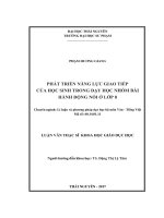 Phát triển năng lực giao tiếp của học sinh trong dạy học nhóm bài hành động nói ở lớp 8 (LV thạc sĩ)