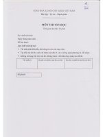 Đề thi tuyển dụng công chức môn môn tin học