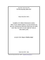 Nghiên cứu phân tích hàm lượng thủy ngân trong động vật hai mảnh tại Quảng Ninh bằng phương pháp quang phổ hấp thụ nguyên tử kết hợp kỹ thuật hóa hơi lạnh (LV thạc sĩ)