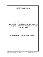 Quản lý hoạt động đánh giá kết quả học tập của học sinh theo tiếp cận năng lực ở các trường THPT huyện vũ thư, tỉnh thái bình 