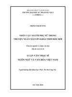 Nhân vật người phụ nữ trong truyện ngắn nguyễn khải thời đổi mới 