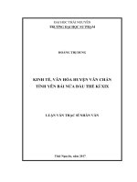 Kinh tế, văn hóa huyện Văn Chấn tỉnh Yên Bái nửa đầu thế kỉ XIX (LV thạc sĩ)