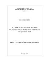 Phát triển đội ngũ cố vấn học tập đáp ứng nhu cầu đào tạo của trường đại học thủ đô hà nội giai đoạn 2016 2025 