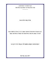 Đặc điểm tâm lý của học sinh có hành vi bạo lực học đƣờng ở một số trƣờng trung học cơ sở 