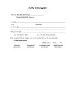 Mẫu đơn xin nghỉ phép chuẩn nhất 