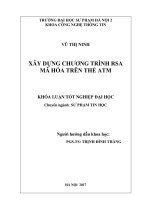 Xây dựng chương trình RSA mã hóa trên thẻ ATM