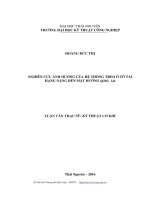 Nghiên cứu ảnh hưởng của hệ thống treo ô tô tải hạng nặng đến mặt đường quốc lộ (LV thạc sĩ)