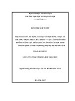 Soạn thảo và sử dụng bài tập có nội dung thực tế chương “động học chất điểm” – vật lí 10 nhằm bồi dưỡng năng lực giải quyết vấn đề của học sinh