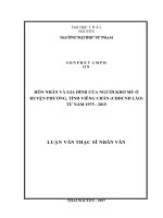 Hôn nhân và gia đình của người khơ mú ở huyện phương, tỉnh viêng chăn (CHDCND lào) từ năm 1975   2015