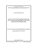 Quản lý Nhà nước về kinh tế đối với các tổ chức phi chính phủ nước ngoài trên địa bàn tỉnh Phú Thọ (LV thạc sĩ)