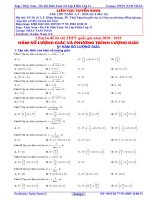 Bài tập trắc nghiệm hàm số lượng giác và phương trình lượng giác   lê xuân nam 