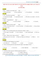 Câu giao tiếp trong các đề thi (with key)