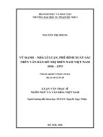 Vũ Hạnh - Nhà lí luận, phê bình xuất sắc trên văn đàn đô thị miền Nam Việt Nam