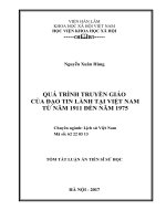 Quá trình truyền giáo của đạo tin lành tại việt nam từ năm 1911 đến năm 1975 tt 