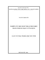 Nghiên cứu một số kỹ thuật phát hiện trang Web giả mạo và ứng dụng (LV thạc sĩ)