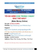 Toi da kiem 100 trong 3 ngay nhu the nao
