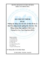 Bài dịch Những tác động của cấu trúc sở hữu tối ưu và thuế thu nhập doanh nghiệp lên cấu trúc vốn: Bằng chứng thực nghiệm ở Đài Loan