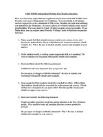 5 iBT TOEFL independent writing task practice questions