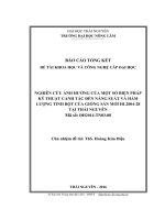 Nghiên cứu ảnh hưởng của một số biện pháp kỹ thuật canh tác đến năng suất và hàm lượng tinh bột của giống sắn mới HL200428 tại Thái Nguyên (LV thạc sĩ)