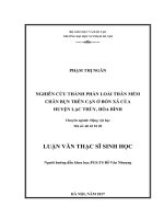 Nghiên cứu thành phần loài thân mềm chân bụn trên cạn ở bốn xã của huyện lạc thủy, hòa bình 