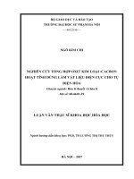 Nghiên cứu tổng hợp oxit kim loại cacbon hoạt tính dùng làm vật liệu điện cực cho tụ điện hoá