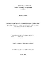 Vận dụng lí thuyết kiến tạo trong dạy học chương “các định luật bảo toàn”   vật lí 10 nhằm phát triển năng lực giải quyết vấn đề của học sinh 